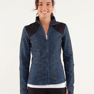 Lululemon Forme Jacket Reversible Slub Denim Limitless Blue / Black
